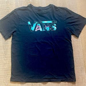 Vans black logo tee youth medium (8/10)